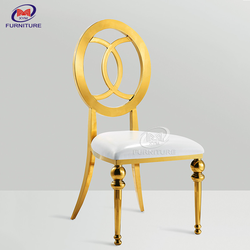 ODM Modern Wedding Stainless Steel Banquet Chair Gold Phoenix Chairs