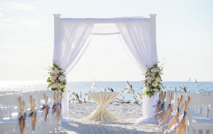 neueste Unternehmensnachrichten über Hochzeit im Freien - Strandhochzeit  3